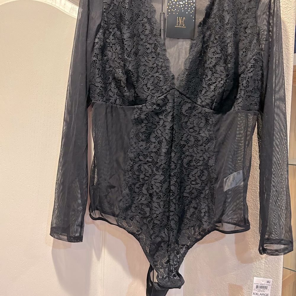 NWT sheer lace bodysuit
